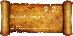 Hajduska Dorina névjegykártya